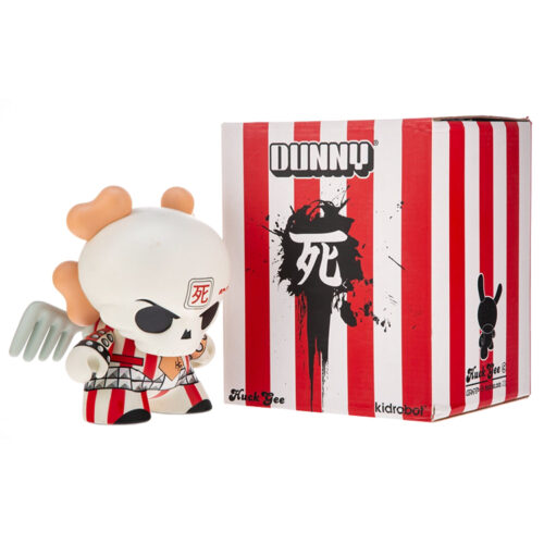 Kidrobot-Huck-Gee-8inch-Red-Skullhead-Dunny-BOX