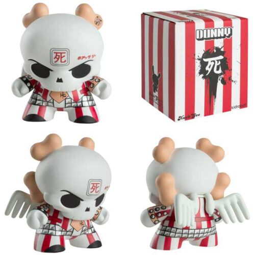 Kidrobot-Huck-Gee-8inch-Red-Skullhead-Dunny-Details